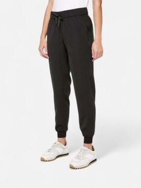 Lululemon Athletica Womens Black On The Fly Jogger Pants Size 12 Pockets Stretch